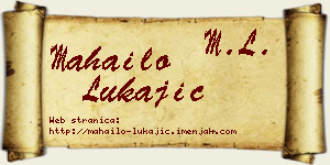 Mahailo Lukajić vizit kartica